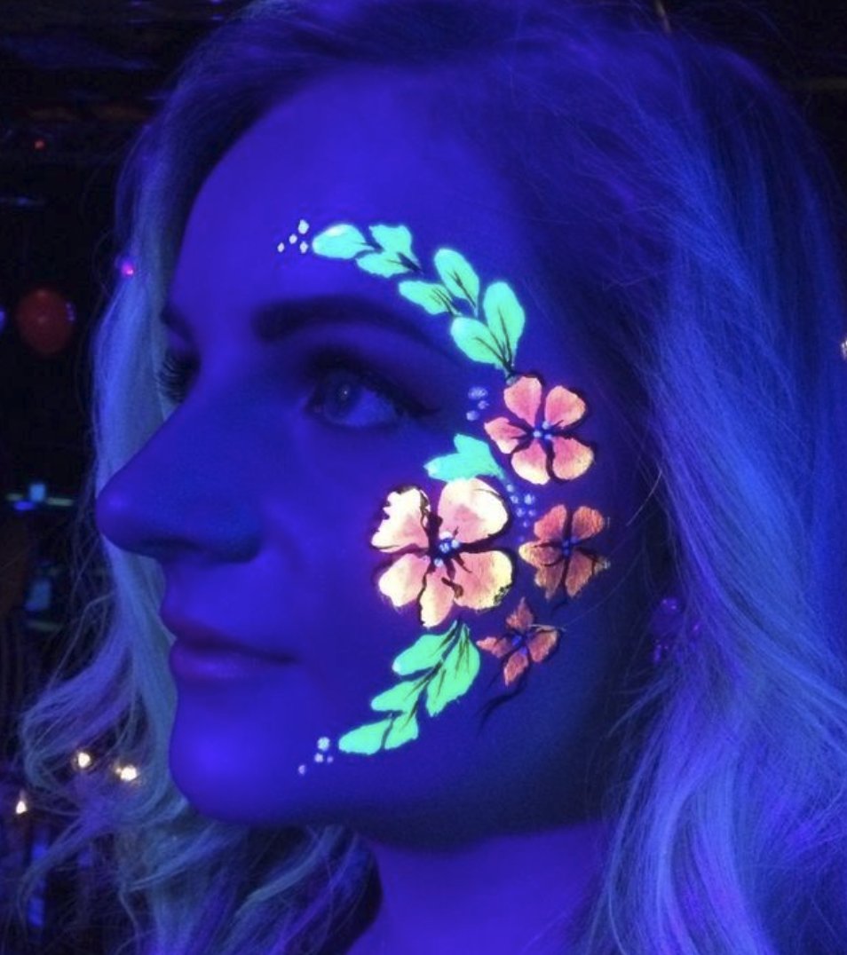Maquillaje neon fluorescente